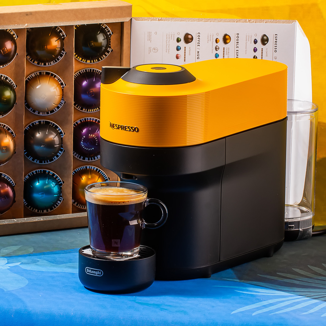 Капсульна кавомашина Vertuo Pop Nespresso, жовтий манго