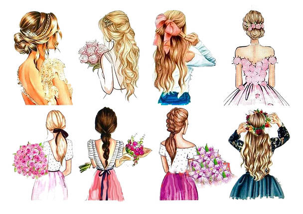 Вафельна картинка Дівчата, фото 1