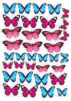 Вафельная картинка Бабочки №3