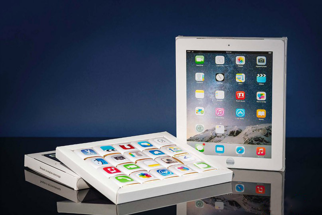 Шоколадний набір "IPad" білий (20 шоколадок), фото 2