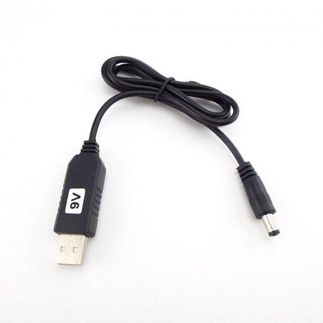 Кабель USB/DC преобразователь 5V-9V 1.6А (питание от повербанка) - фото 1 - id-p1741935733