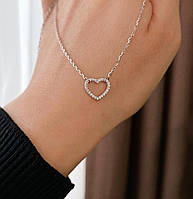 Срібне колье Серце