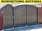 Ворота ковані з профнастилом і хвірткою Код: А-01223, фото 4
