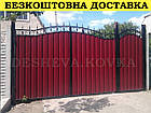 Ворота ковані з профнастилом і хвірткою Код: А-01229, фото 7