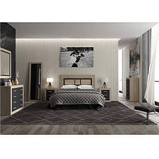 Модульна спальня в стилі лофт Гербор Сара дуб сонома зі вставками антрацит