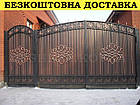 Ворота ковані з профнастилом і хвірткою Код: А-01234, фото 2