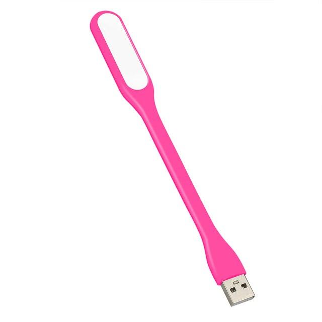 USB-світильник LED 5V 1,5w гнучкий від павербанка. Рожевий