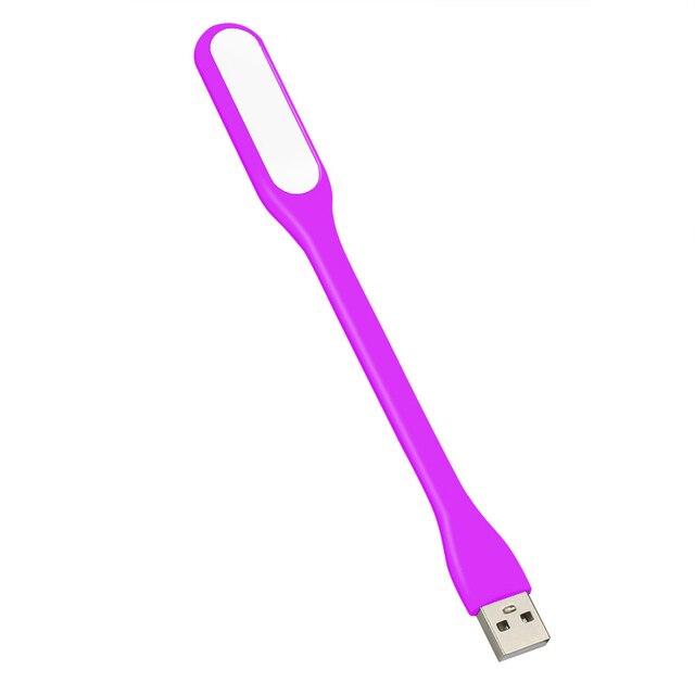 USB-світильник LED 5V 1,5w гнучкий від павербанка. Бузковий