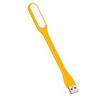 USB-світильник LED 5V 1,5w гнучкий від павербанка. Жовтогарячий