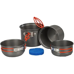 Набір туристичного посуду з анодованого алюмінію на 1-2 перони Tramp 0,9/1,3 л UTRC-075