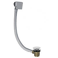 Донний клапан Click-Clack для ванни TRES 70мм із переливом метал 1 1/2" хром 13453440