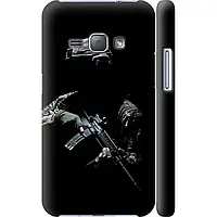 Чехол 3d пластиковый глянцевый патриотический на телефон Samsung Galaxy J1 (2016) Duos J120H Защитник v3