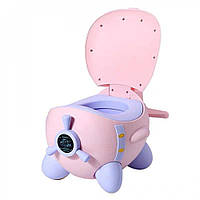 Горщик із м'яким сидінням Baby Legend Літак Рожевий