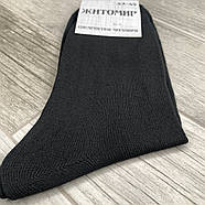 Шкарпетки чоловічі демісезонні гладкі бавовна Житомир, 42-45 розмір, чорні, 014-005, фото 2