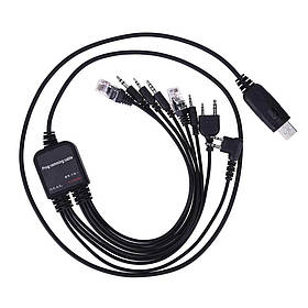 Універсальний кабель 8 в 1 WakeSnow для програмування / прошивки рацій Baofeng, Motorola