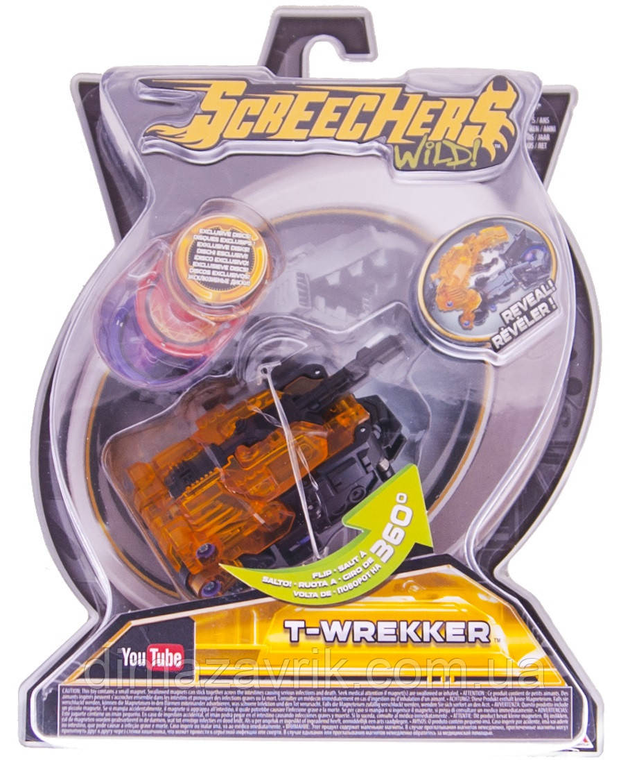 Дикі Скричери 1-й сезон Машинка трансформер Screechers Wild Original L2 Ті-Реккер T-Wrekker Тирекс