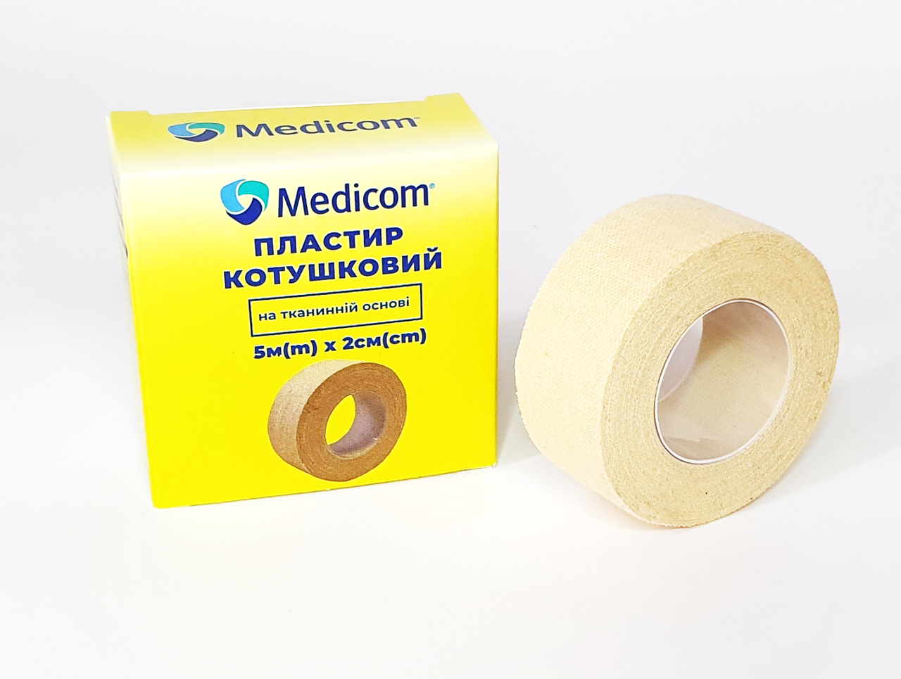 Пластир медичний котушковий MEDICOM® на тканинній основі, 5м*2см