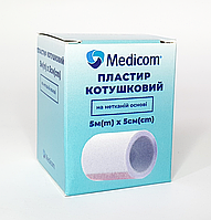 Пластир медичний котушковий MEDICOM® на нетканій основі, 5м*5см