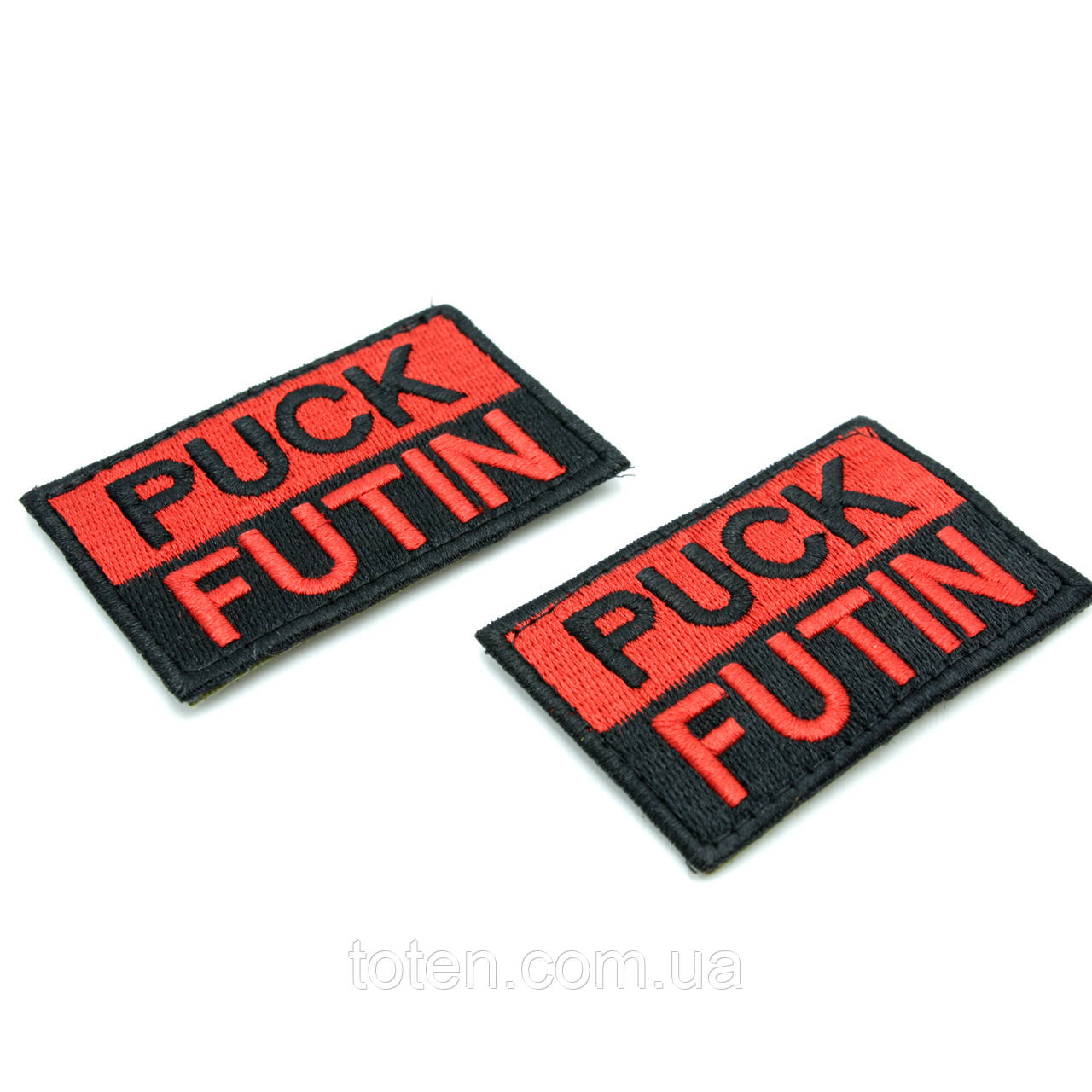 Шеврон УПА PUCK FUTIN з червоно-чорним прапором 8см*5см, польовий шеврон прапор УПА, тактичний шеврон/нашивка з липучкою ЗСУ