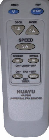Універсальний пульт для вентиляторів HUAYU HR-F800, мультикод, фото 2