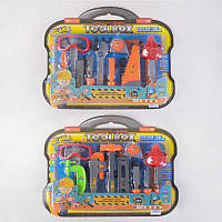 Набір інструментів дитячий 2038 А1/А2, 2 різновиди, 22 елементи, респіраторна маска, гайковий ключ, на аркуші.