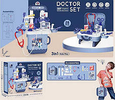 Набір лікаря у валізі 0421-7 В, 3в1, висота 50 см, аксесуари, 26 елементів
