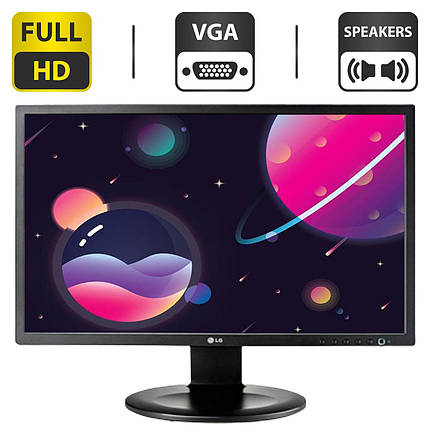 Монітор LG 24MB35PM-B / 24" (1920x1080) IPS / VGA / DVI / Вбудовані колонки 2x 2 W / VESA 100x100, фото 2