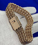 Золотий браслет потрійний Бісмарк, фото 3