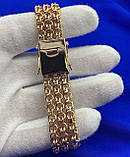 Золотий браслет потрійний Бісмарк, фото 2