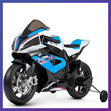 Дитячий електро мотоцикл двоколісний на акумуляторі BMW JT5001 для дітей 3-8 років синій