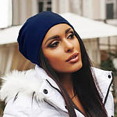 Шапка жіноча з дайвінгу Темно-синій