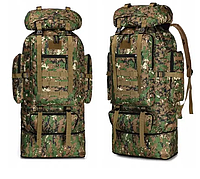 Тактический рюкзак 100L (зеленый пиксель) Походный рюкзак.