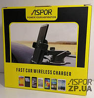 Holder (автотримач) Aspor Fast Charger Wireless (5V / 2A) - чорний