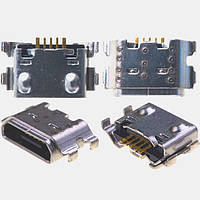 Коннектор зарядки для Samsung A01/A015/Xiaomi Redmi 9A, 5 pin, micro USB тип-B