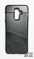 Чехол для Samsung A6 Plus/A605-TPU Strip Case черный