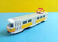 Игрушка Трамвай Татра Т-3 Автопром металлопластик Желтый