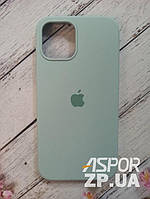 Чехол для iPhone 12 Pro Max 6.7"- Silicone Case Full Cover №17 бледно-бирюзовый