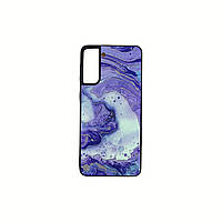 Чехол для Samsung S21 Plus-Marble UV фиолетовый