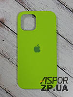 Чехол для iPhone 12 Pro Max 6.7"- Silicone Case Full Cover №40 светло-салатовый