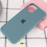 Чехол для iPhone 14 Pro Max (6.7")- Silicone Case Full Protective зеленый