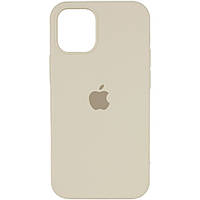 Чехол для iPhone 14 Pro Max (6.7")- Silicone Case Full Protective серый лавандовый