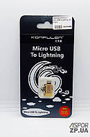 Перехідник Konfulon Z8 Micro USB to Lightning- золотий
