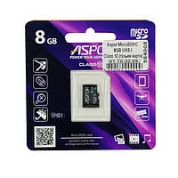 Карта памяти Aspor MicroSDHC 8GB UHS-I (Class 10) (только карта)