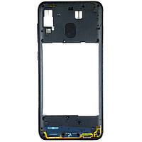 Задняя часть корпуса Samsung A20/A205 (антенна, пластик вкл. гром.) Black