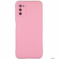 Чехол для Samsung A03s/A037- Soft Silicone Case розовый