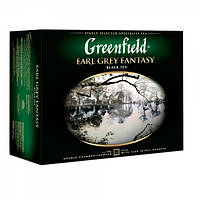 Чай "Greenfield" Earl Grey 50 пакетів, картонна упаковка