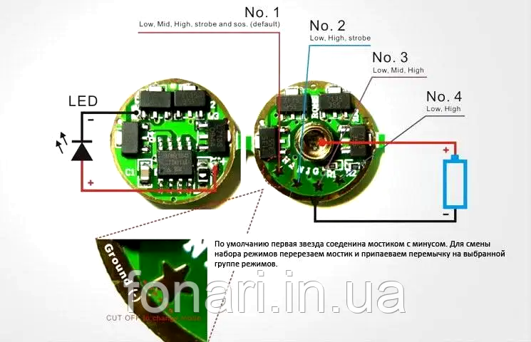 Драйвер 3*AMC7135 (1,05 A, 1*Li-Ion) Nanjg AK47A - фото 3 - id-p836196886