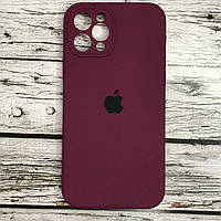 Чехол для iPhone 12 Pro 6.1"- Silicon Case Full Camera Protective №13 бордовый