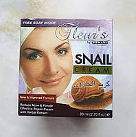 Крем и мыло для лица с экстрактом слизи улитки Hemani Fleurs Snail Cream