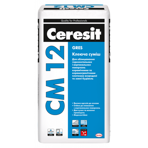 Ceresit СМ 12 GRES Клей для плитки 25кг (Церезіт СМ 12 GRES) (ID ...